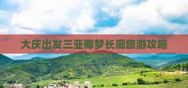 大庆出发三亚椰梦长廊一日游