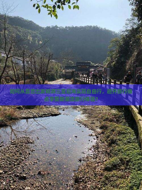 如何从昌吉出发畅游三亚后海实现自由行，避开旅行痛点享受新潮流旅行体验？