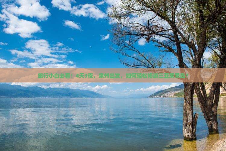 旅行小白必看！4天3夜，泉州出发，如何轻松畅游三亚呆呆岛？