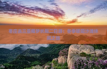 枣庄去三亚椰梦长廊二日游：冬季暖阳沙滩休闲之旅