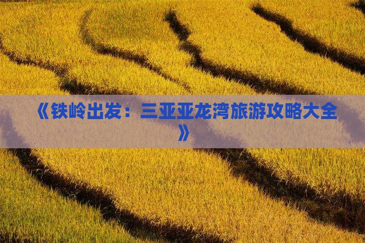 《铁岭出发：三亚亚龙湾旅游攻略大全》