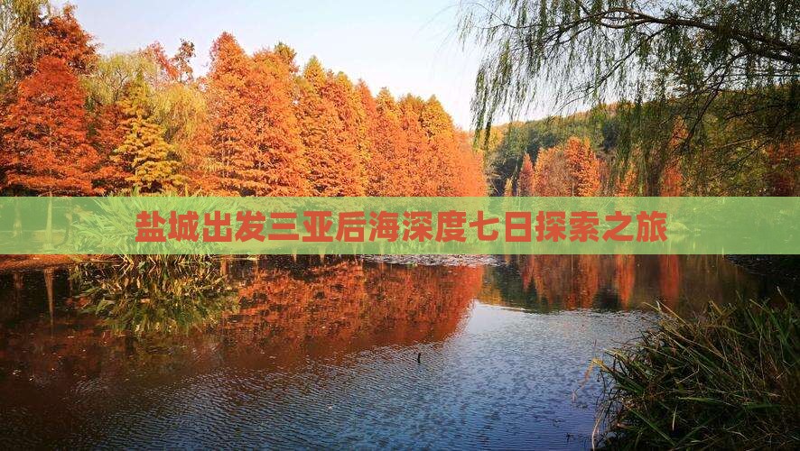 盐城出发三亚后海深度七日探索之旅