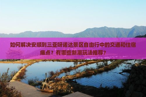 如何解决安顺到三亚呀诺达景区自由行中的交通和住宿痛点？有哪些新潮玩法推荐？