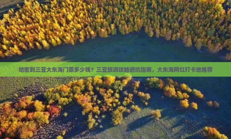 哈密到三亚大东海门票多少钱？三亚旅游攻略避坑指南，大东海网红打卡地推荐