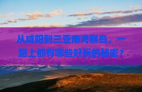 从咸阳到三亚南湾猴岛，一路上都有哪些好玩的秘密？