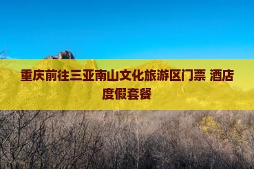 重庆前往三亚南山文化旅游区门票+酒店度假套餐
