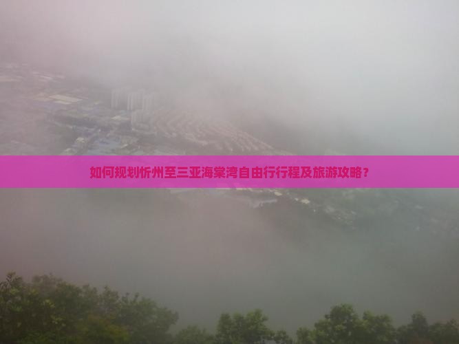 如何规划忻州至三亚海棠湾自由行行程及旅游攻略？