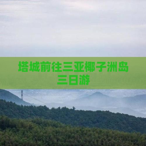 塔城前往三亚椰子洲岛三日游