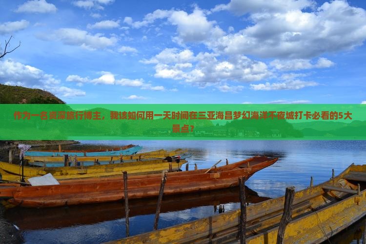 作为一名资深旅行博主，我该如何用一天时间在三亚海昌梦幻海洋不夜城打卡必看的5大景点？