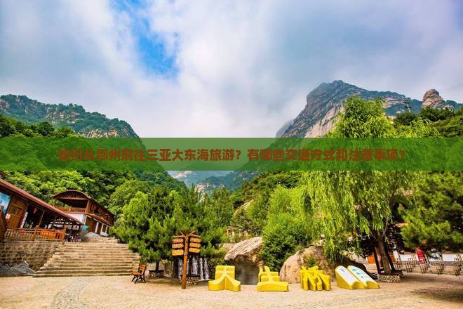 如何从鄂州前往三亚大东海旅游？有哪些交通方式和注意事项？