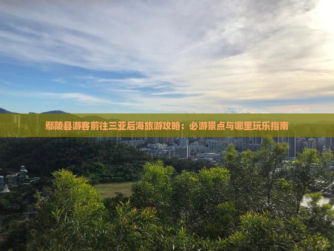 鄢陵县游客前往三亚后海旅游攻略：必游景点与哪里玩乐指南
