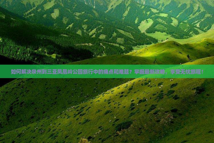 如何解决泉州到三亚凤凰岭公园旅行中的痛点和难题？掌握最新攻略，享受无忧旅程！