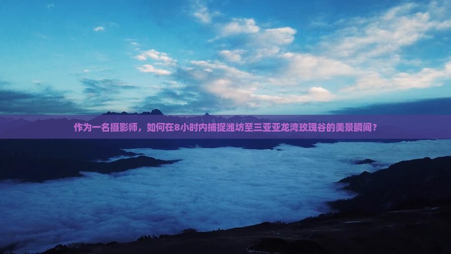 作为一名摄影师，如何在8小时内捕捉潍坊至三亚亚龙湾玫瑰谷的美景瞬间？