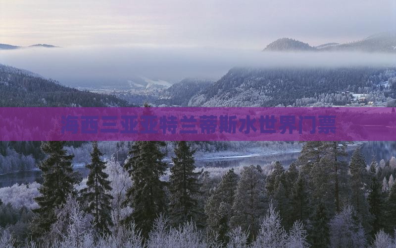 海西三亚亚特兰蒂斯水世界门票