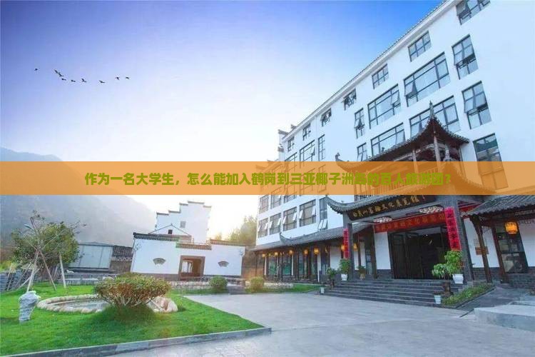 作为一名大学生，怎么能加入鹤岗到三亚椰子洲岛的百人旅游团？