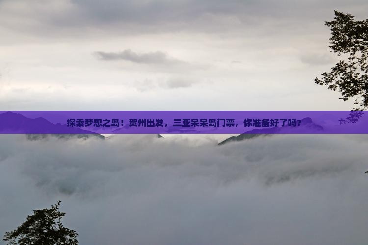 探索梦想之岛！贺州出发，三亚呆呆岛门票，你准备好了吗？