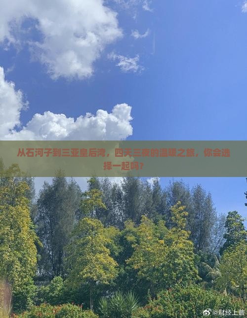 从石河子到三亚皇后湾，四天三夜的温暖之旅，你会选择一起吗？