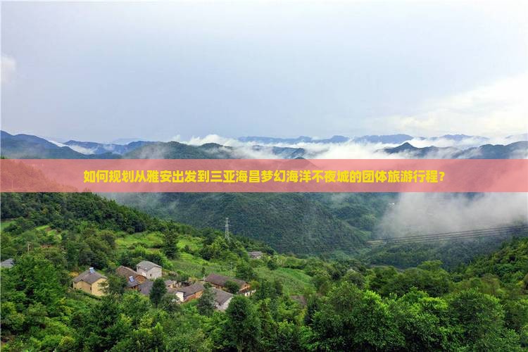 如何规划从雅安出发到三亚海昌梦幻海洋不夜城的团体旅游行程？