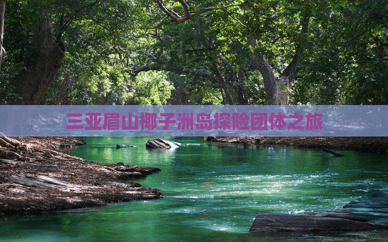 三亚眉山椰子洲岛探险团体之旅