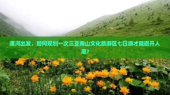 漯河出发，如何规划一次三亚南山文化旅游区七日游才能避开人潮？