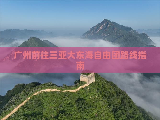 广州前往三亚大东海自由团