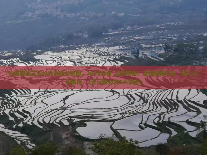 汕尾前往三亚分界洲岛必玩地