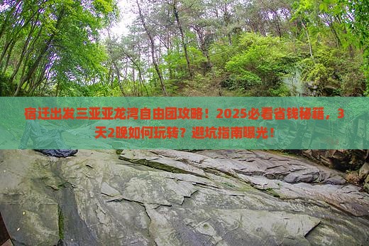 宿迁出发三亚亚龙湾自由团