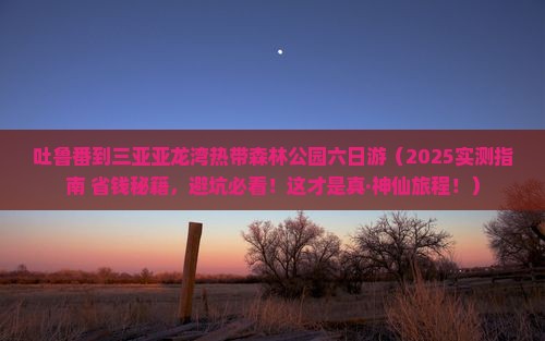 吐鲁番去三亚亚龙湾热带森林公园六日游