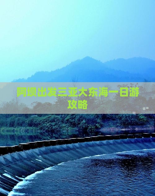 阿坝出发三亚大东海一日游