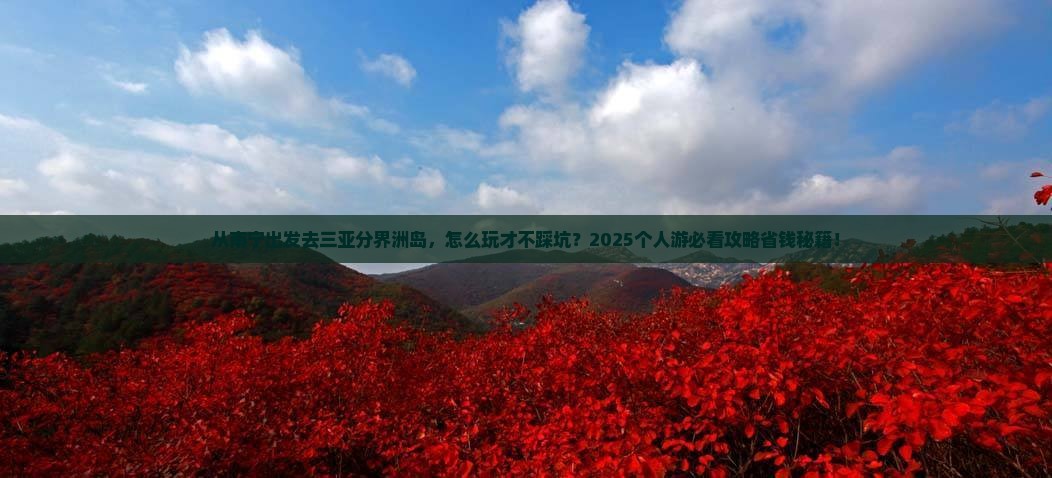 南宁前往三亚分界洲岛个人游