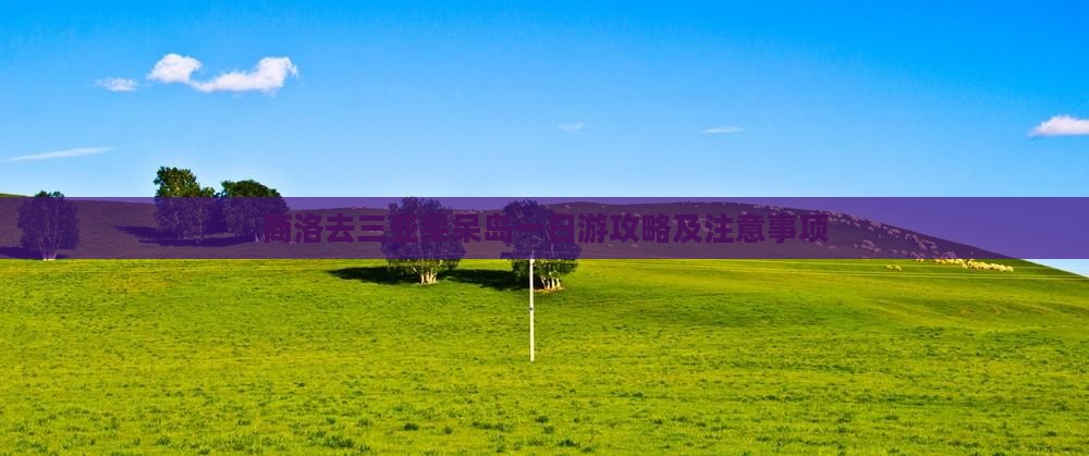 商洛去三亚呆呆岛一日游
