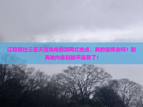 辽阳前往三亚天涯海角旅游网红地点