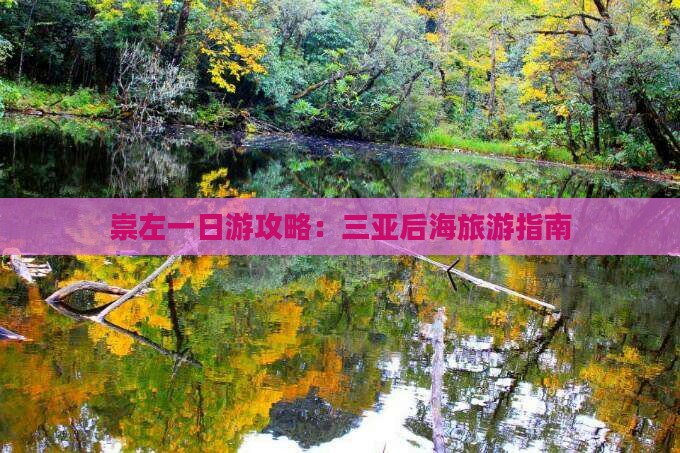 崇左去三亚后海一日游