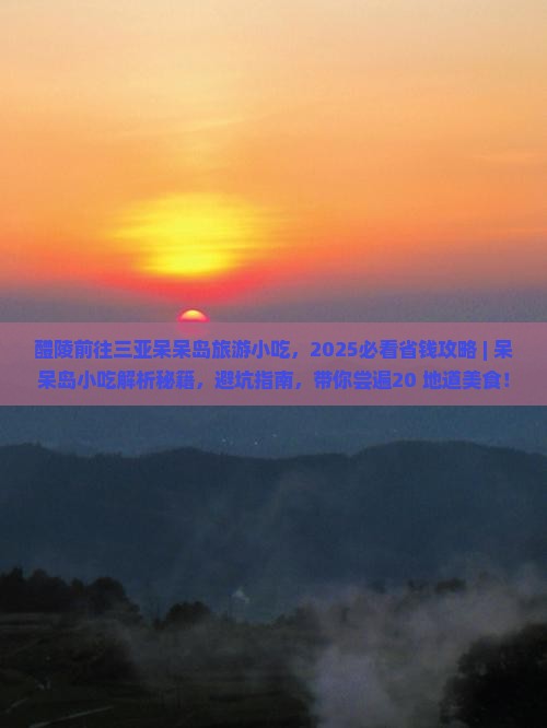 醴陵前往三亚呆呆岛旅游小吃
