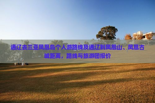 通辽去三亚凤凰岛个人游
