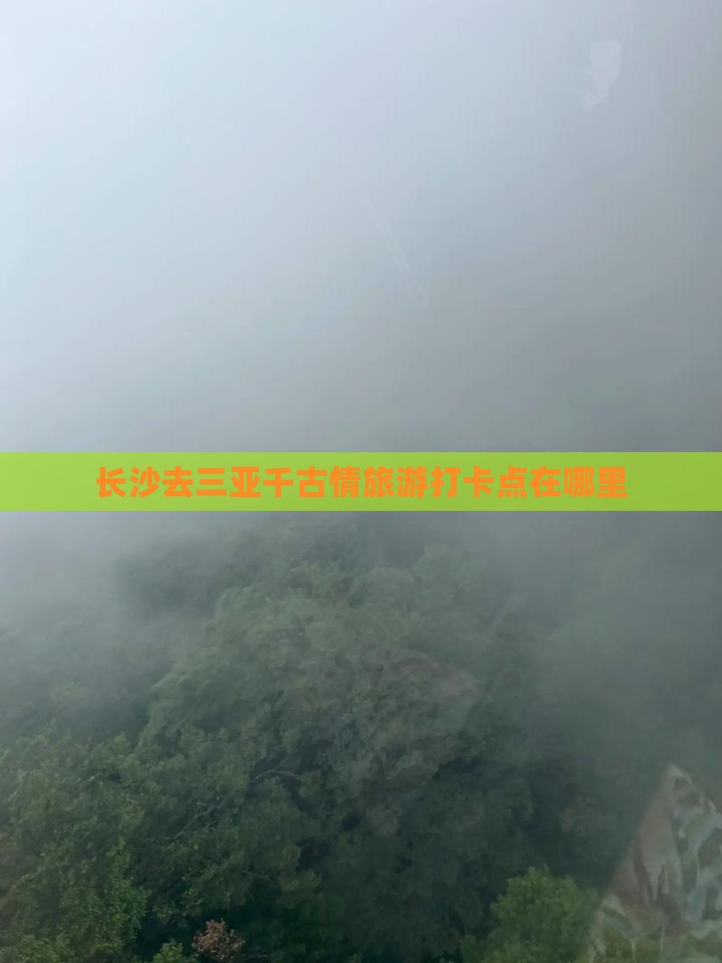 长沙去三亚千古情旅游打卡点