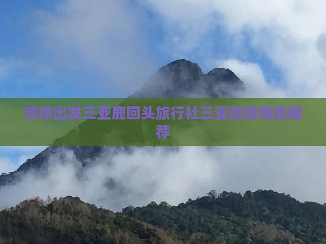 清徐出发三亚鹿回头旅行社