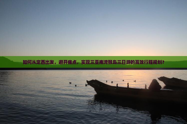 如何从定西出发，避开痛点，实现三亚南湾猴岛三日游的高效行程规划？