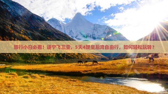 旅行小白必看！遂宁飞三亚，5天4晚皇后湾自由行，如何轻松玩转？