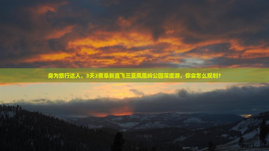 阜新出发三亚凤凰岭公园二日游