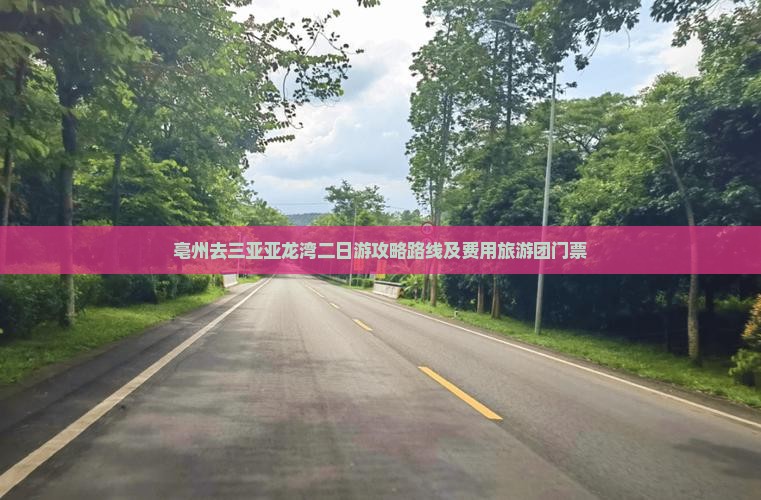 亳州去三亚亚龙湾二日游