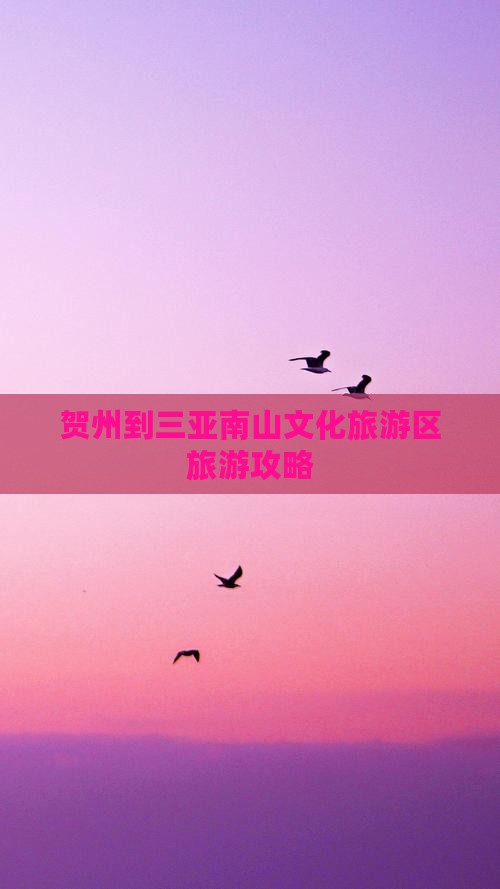 贺州去三亚南山文化旅游区自由行
