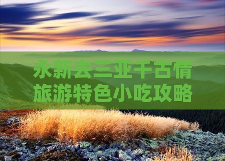 永新去三亚千古情旅游小吃