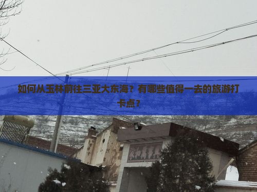 玉林去三亚大东海旅游打卡点