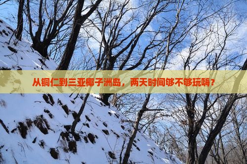 铜仁出发三亚椰子洲岛二日游