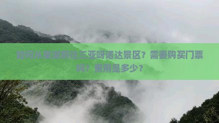 巢湖前往三亚呀诺达景区门票