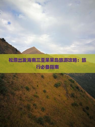 松原去三亚呆呆岛旅行社