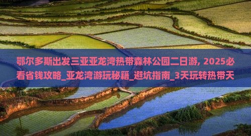 鄂尔多斯出发三亚亚龙湾热带森林公园二日游