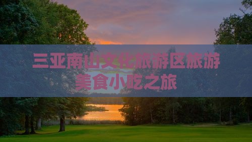 垦利出发三亚南山文化旅游区旅游小吃