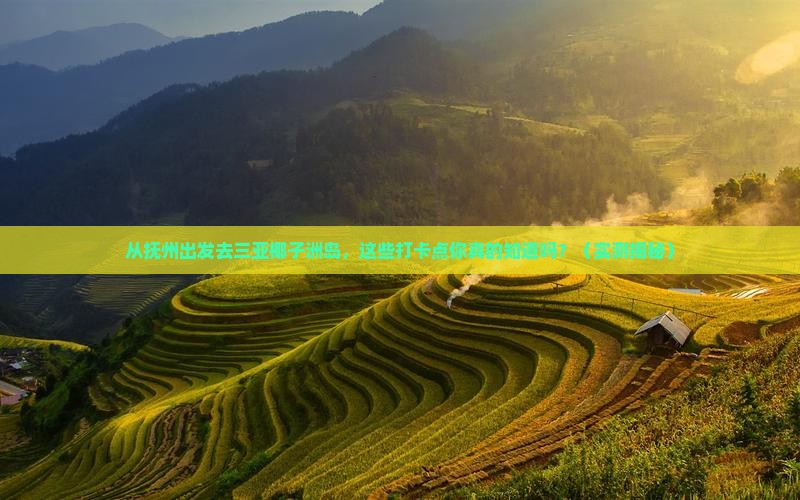 抚州出发三亚椰子洲岛旅游打卡点